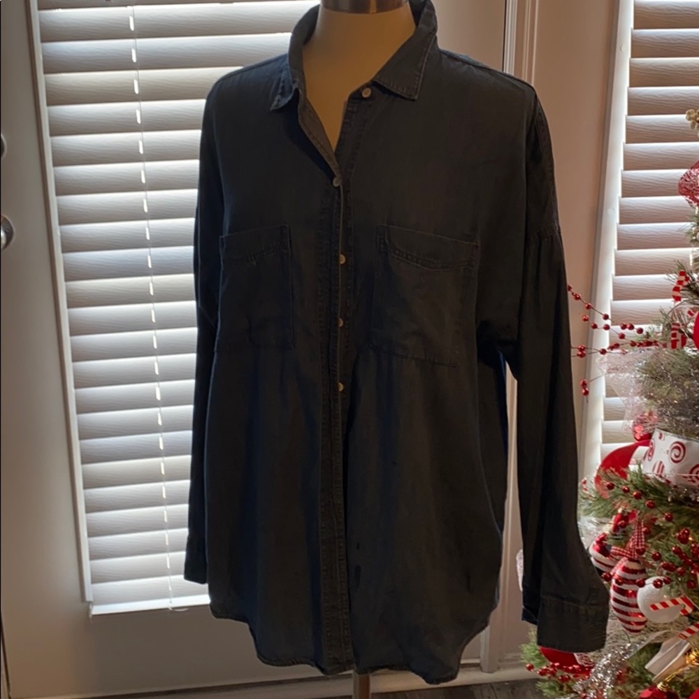 Old Navy denim boyfriend button down